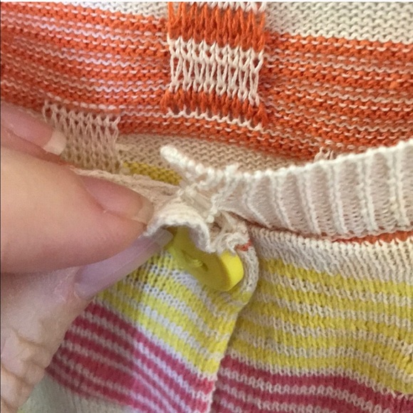 Anthro Sparrow striped button up sweater top - Picture 3 of 10